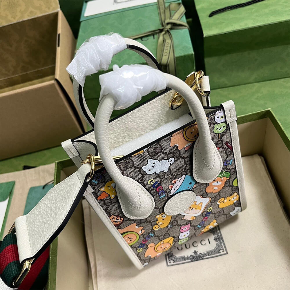 G*u*i animal print mini tote bag